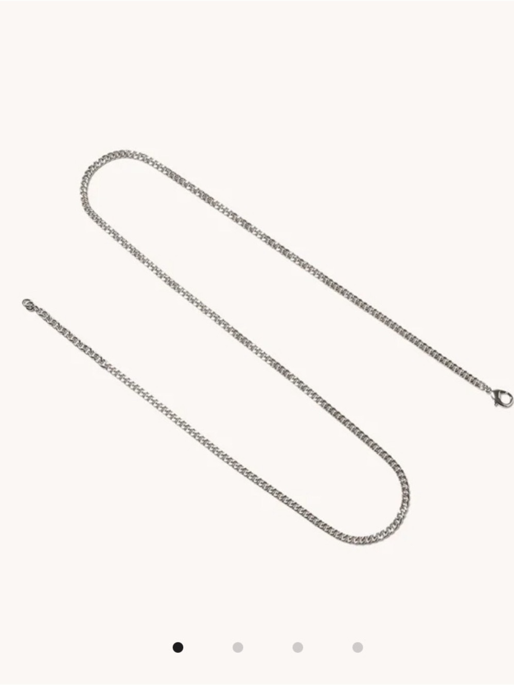 NWT Senreve Silver flat link chain